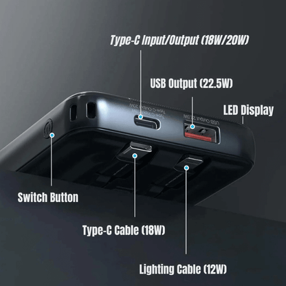 Shadow Surge — Ultra-Compact Power Bank (10,000mAh)